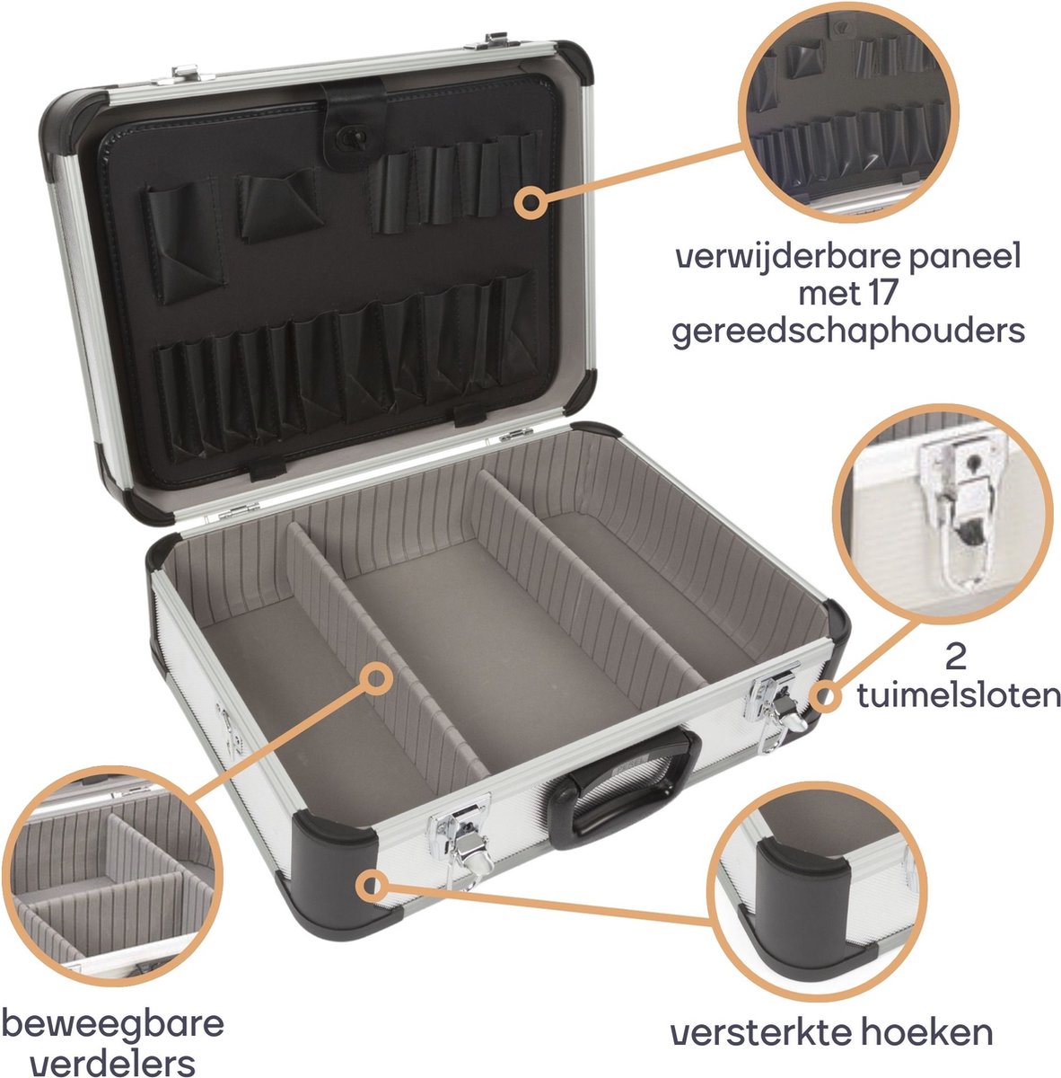 Famex 700 L aluminium gereedschapskoffer met 2 pallets met 56