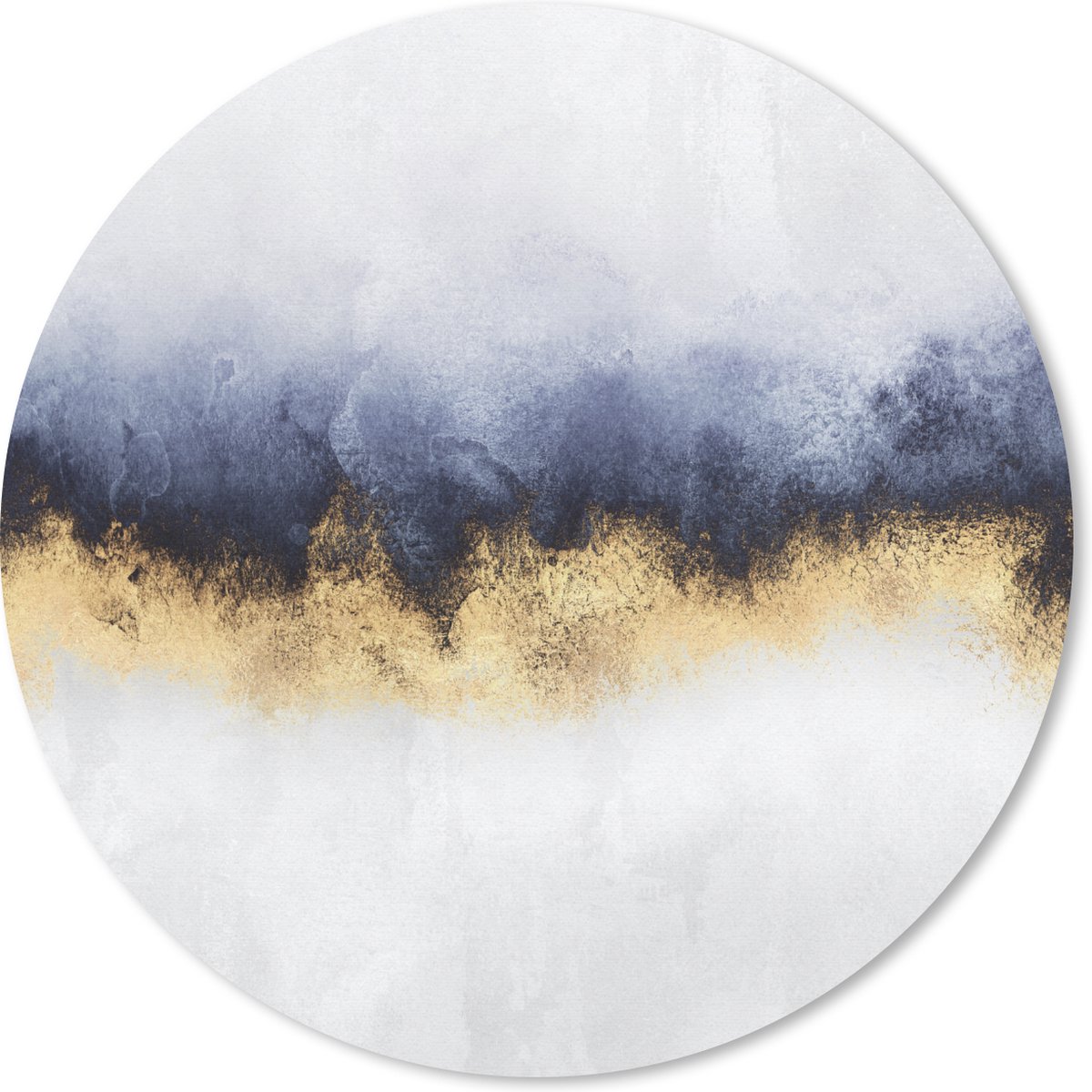 Muismat rond 40x40 cm - Mousepad Abstract - Goud - Luxe - Ronde muismatten