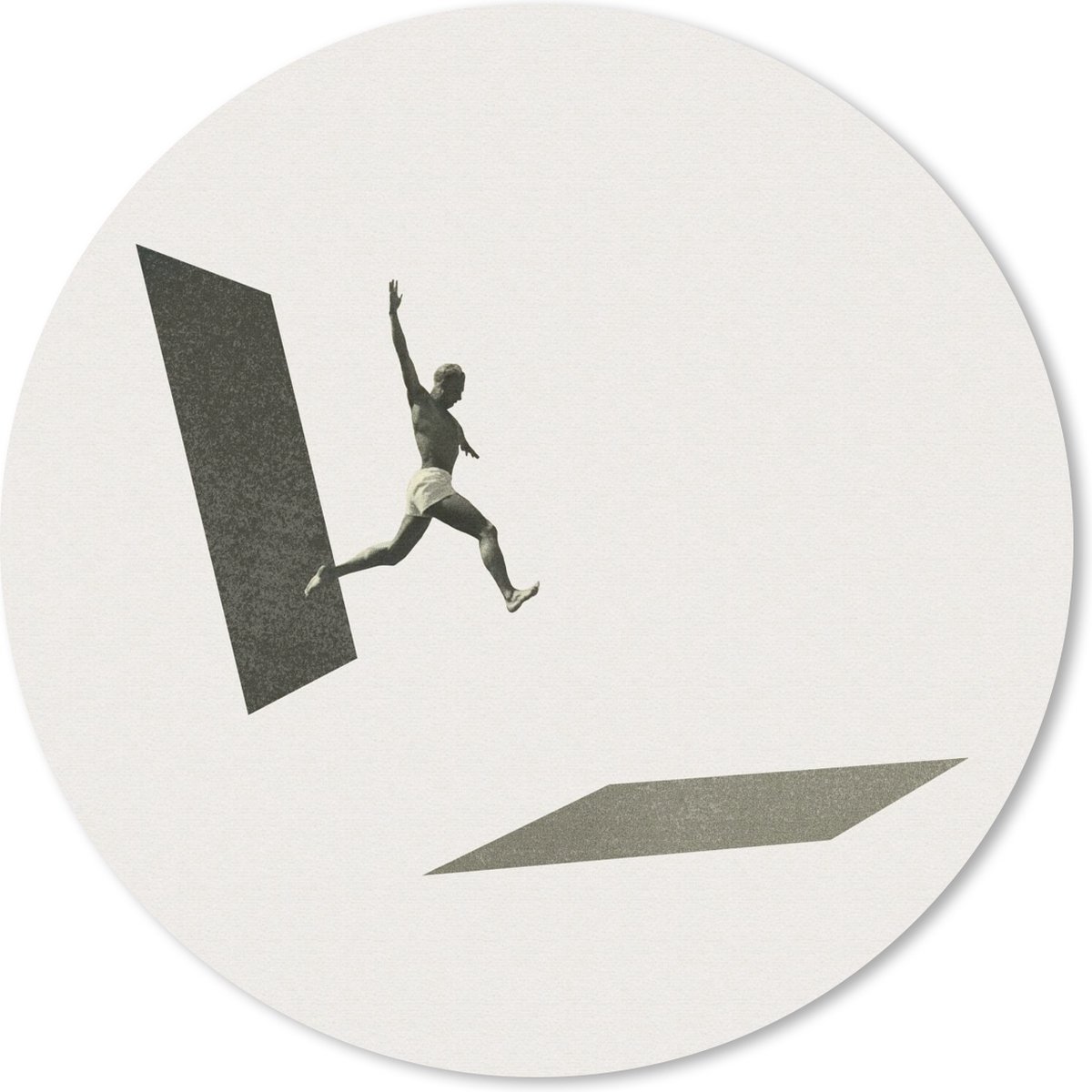 Muismat rond 30x30 cm - Mousepad Vintage - Man - Design - Ronde muismatten