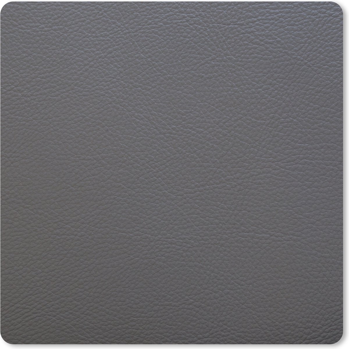 Muismat 20x20 cm - Mousepad Leer - Structuur - Lederlook - Grijs - Muismatten