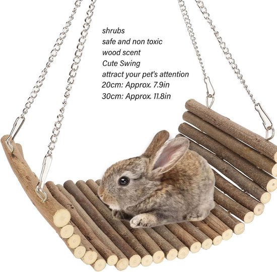 LZYMSZ Hamsterhangmat, 7 stuks, voor kleine dieren, warm bed, huis, kooi, nest accessoires met hangende tunnel, schommel, kabelbaan, boogbrug, wip voor rattenvogel, papegaai, eekhoorntjes