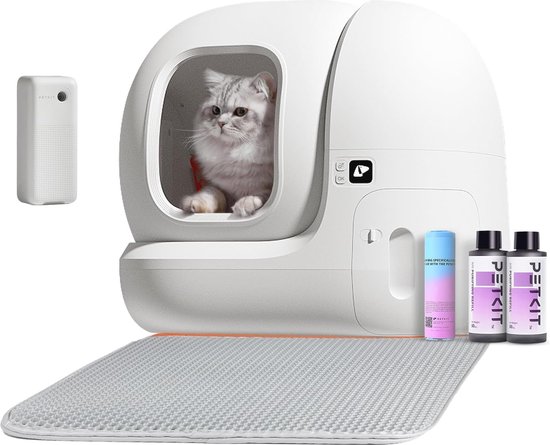 Roestvrij stalen kattenbak, grote kattentoilet, XXL, metalen kattenbak voor grote katten, open kattenbak zonder deksel, Hop-in kattentoilet, 60 x 40 x 15 cm, geurvrij, roestvrij, lekvrij