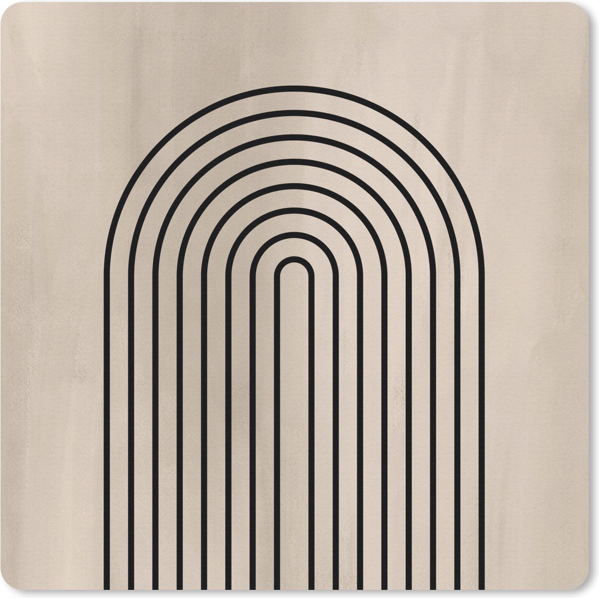 Muismat 20x20 cm - Mousepad Strepen - Abstract - Boog - Muismatten