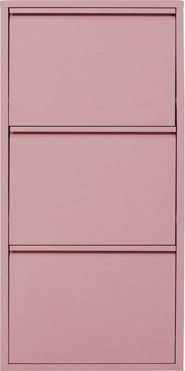 JGS® Schoenenkast 'Caruso' in opvallend roze, smal en ruimtebesparend model, Ideaal voor 6 paar schoenen, 103 x 50 x 15 cm -