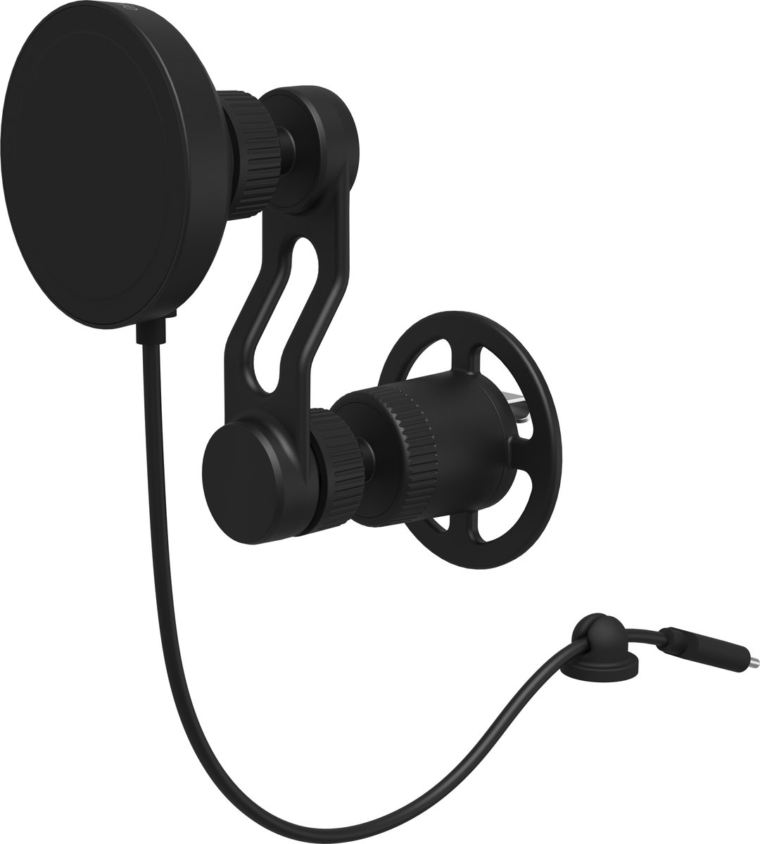 Mophie Snap+ Qi2 - Magnetische Ventilatierooster Telefoonhouder Auto met Draadloos Opladen 15W - Compatibel met MagSafe - Verstelbaar - met 30W USB-C Autolader - Zwart