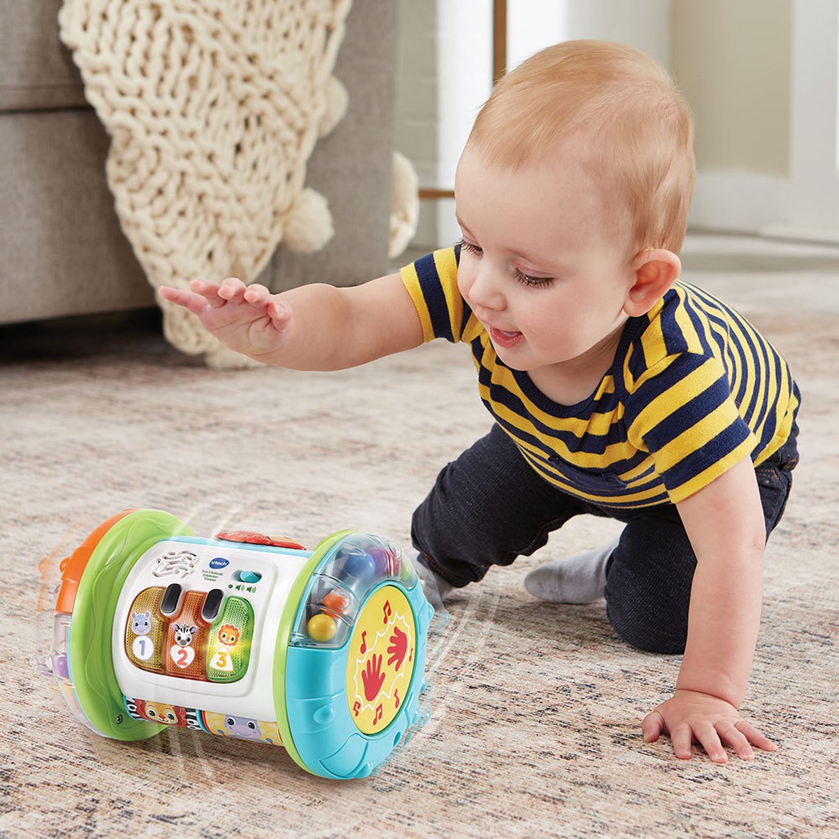 VTech Baby 3-in-1 Kruiprol - Educatief Speelgoed - Activiteitenroller met Lichts- en Geluidseffecten - Baby Speelgoed — afbeelding 19