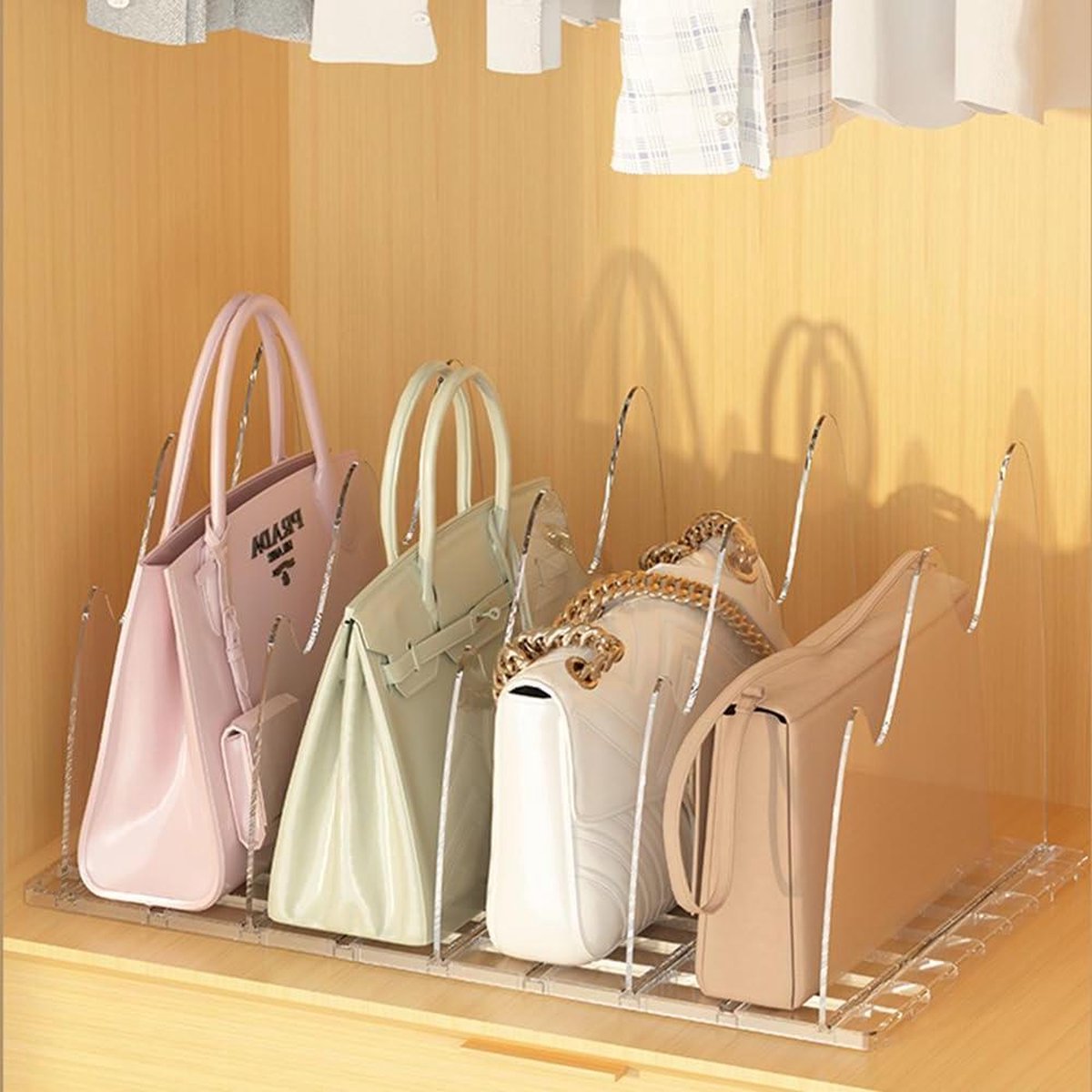 Rangement Sac à Main Organisateur De Sacs à Main Transparent Pour