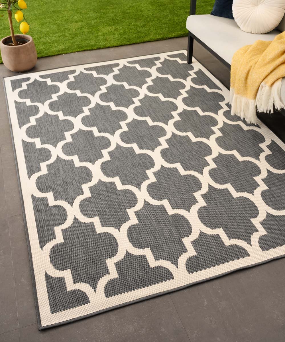 Retro buitenkleed - Flip Lucky grijs 200x280 cm