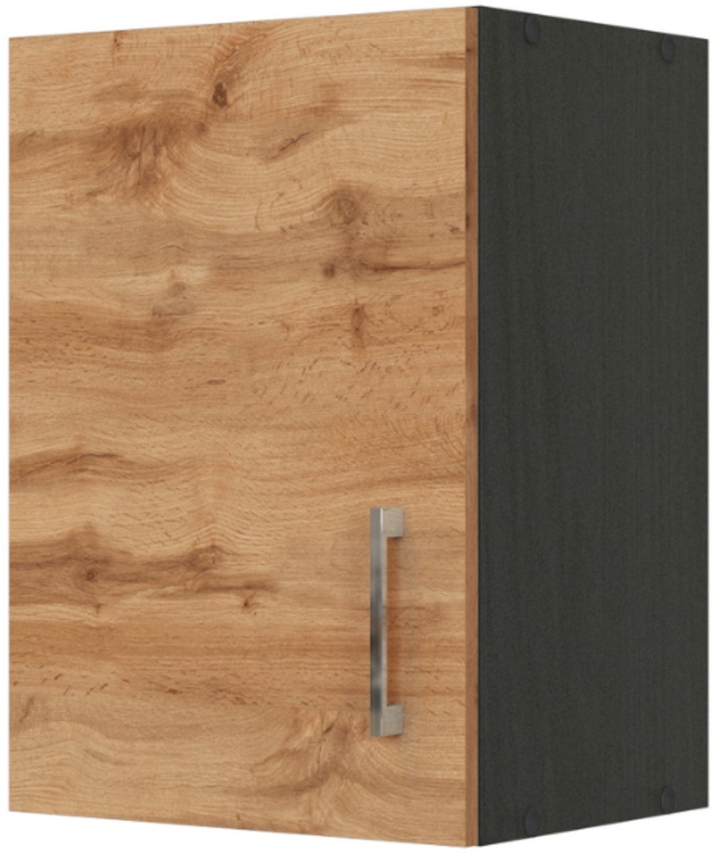 Keukenhangkast Sorrella 40cm 1 Deur - Eik/grafiet - Held - Keuken Bovenkast - Bruin; Zwart - Melamine; Spaanplaat