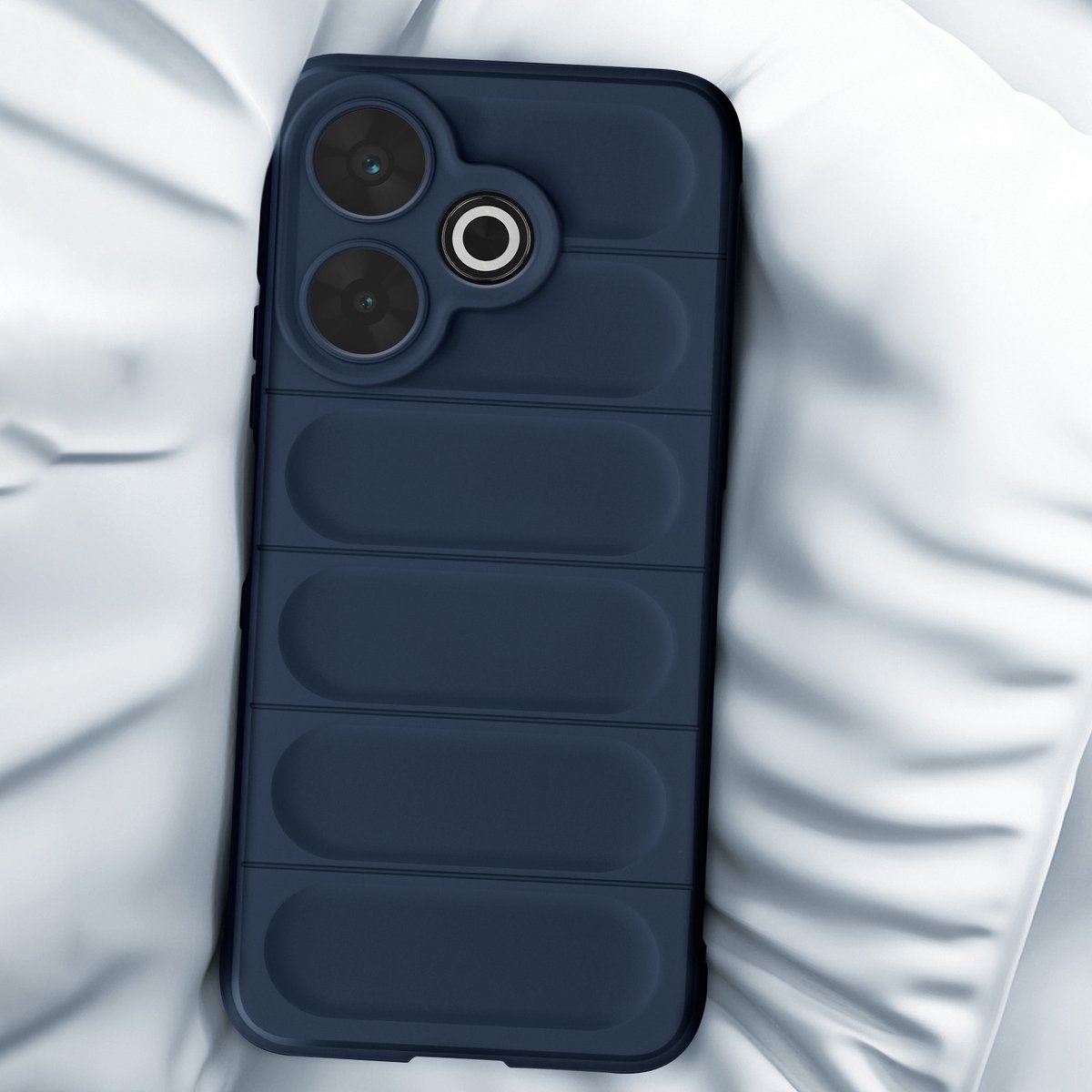 Coque Silicone Anti-choc Pour Xiaomi Redmi Note 13 4G - Motif 3D Texturé - Gris - Marque Avizar