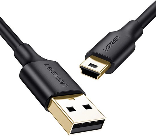 USB mini-USB kabel 1,5m zwart | snelle data 480 Mbps | opladen en gegevensoverdracht | Ugreen