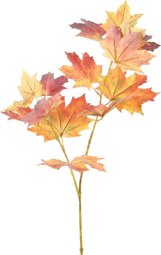 Foto: Viv home luxuries herfstblad esdoorn zijden bloem geel rood 79cm