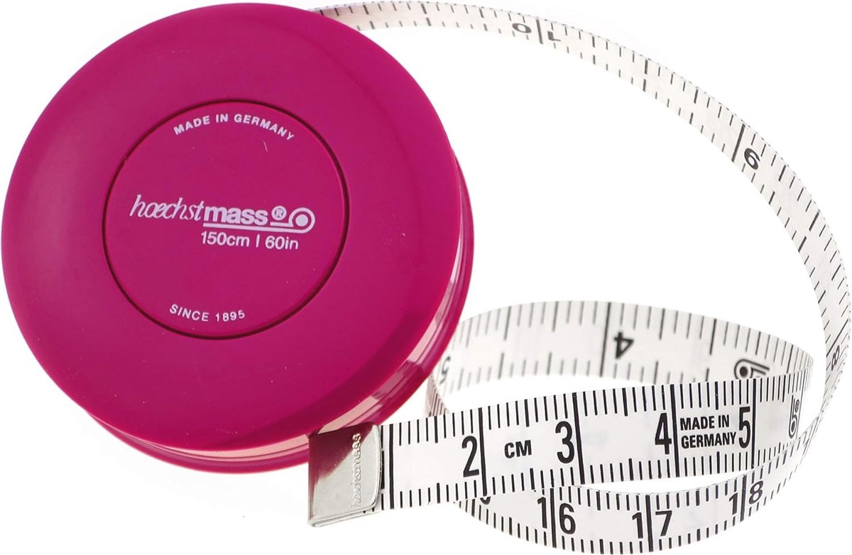 Meetlint 150 cm / 60 inch - Fuchsia - Slagvast en Flexibel
