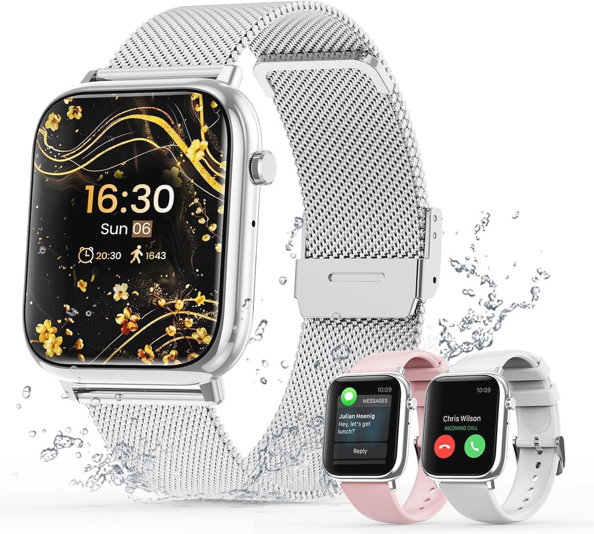 Goedkoopste Smartwatch voor dames met Bluetooth 5.0, menstruatiecyclus, slaapmonitor en hartslagmeter