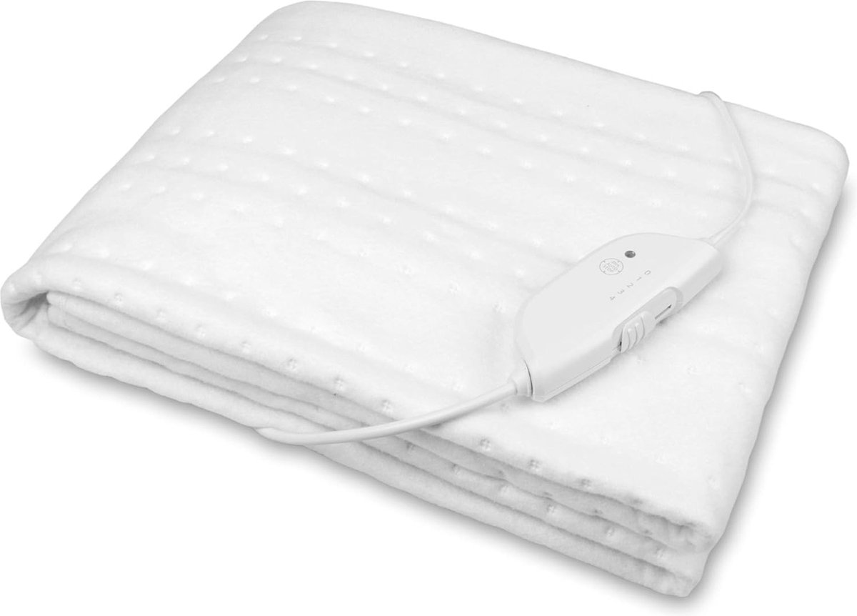 Goedkoopste Elektrische Onderdeken 150 x 80 cm met Automatische Uitschakeling | Matrasverwarmer met 4 Temperatuurstanden | Wasbaar en Veilig