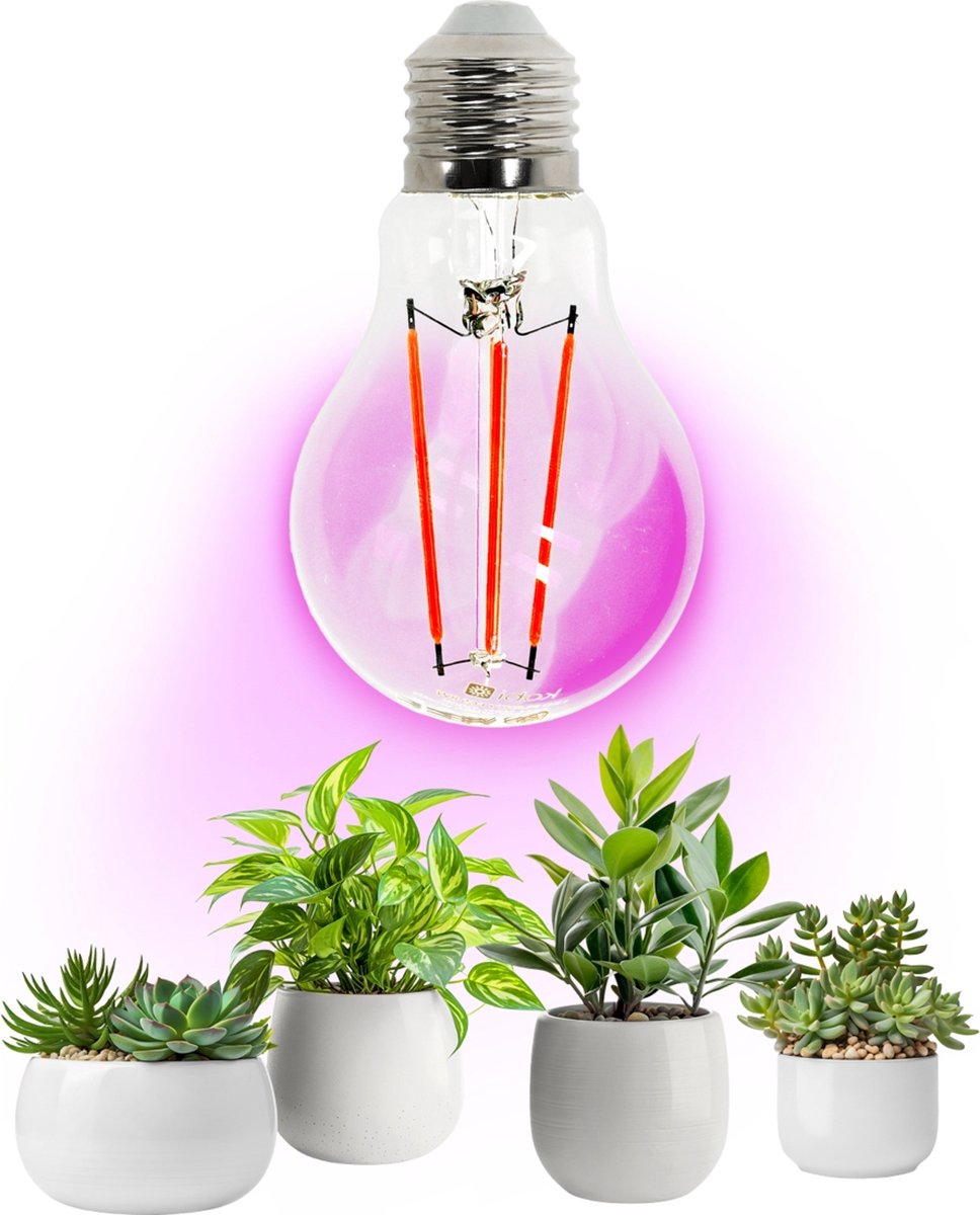 LED Kweeklamp / Groeilamp E27 fitting | 8 Watt | 250 Lumen | 1200K | PLANTY
