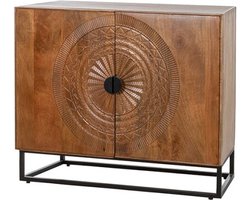 Opbergkast Maya 2-deurs mangohout Laag 90x45x90 cm