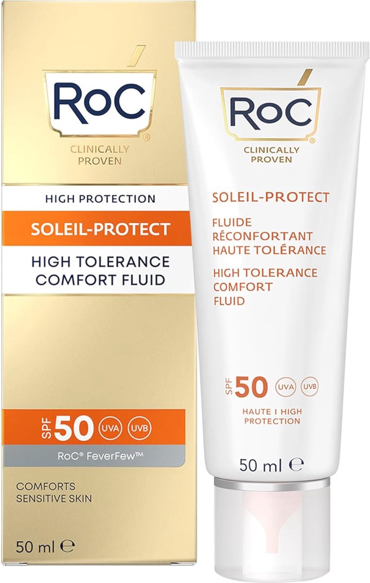 Hoge Tolerantie Gezichtscrème SPF 50 - Zonnebrandcrème voor Gevoelige Huid - Hypoallergeen UVA/UVB Bescherming - 50 ml