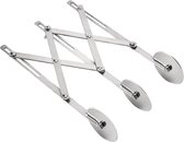 Bol.com Gebakjessnijder - Uitbreidbare Telescopische Pizzasnijder - Multi-Ronde Bakdeegverdeler Roller voor Pizza Brood en Gebak aanbieding