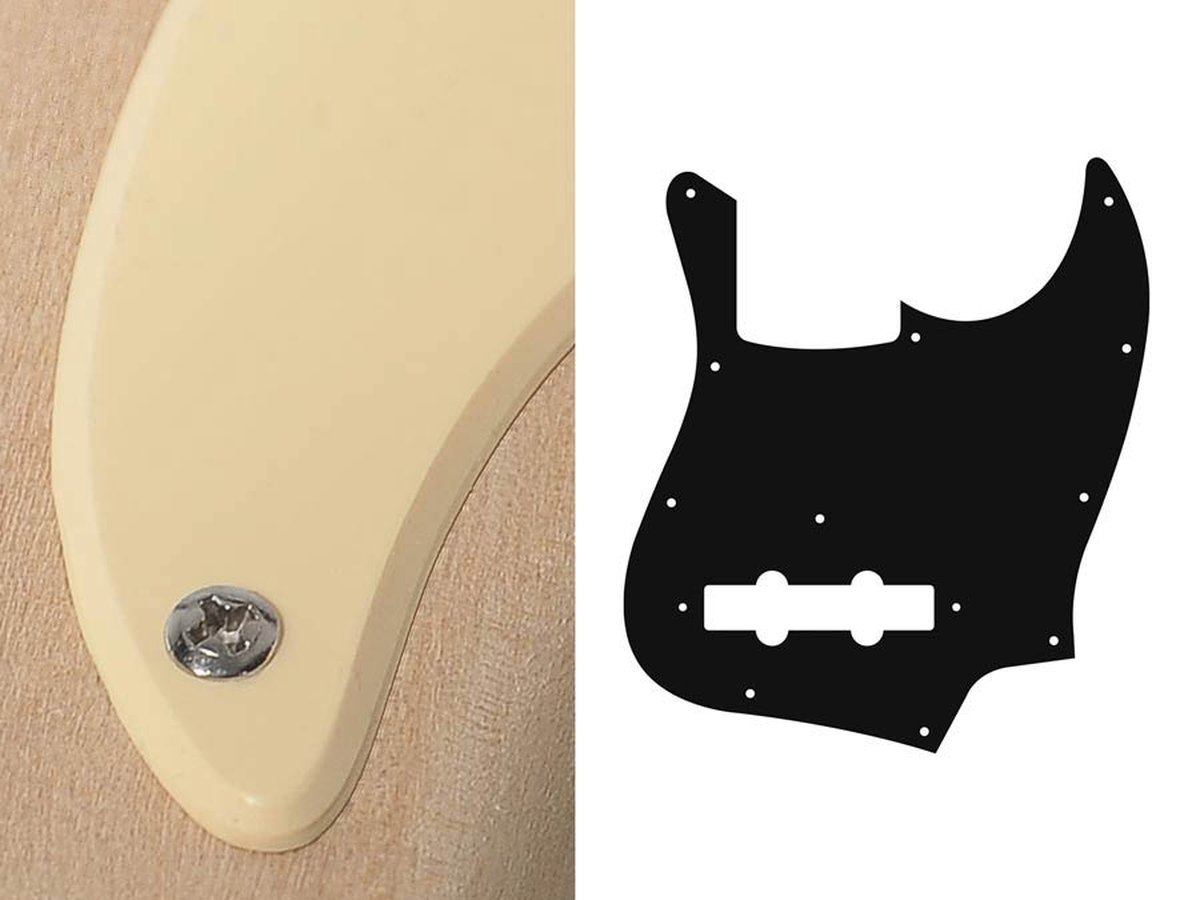 Boston JB-110-C pickguard, Jocker bass, standard, 1 ply, cream