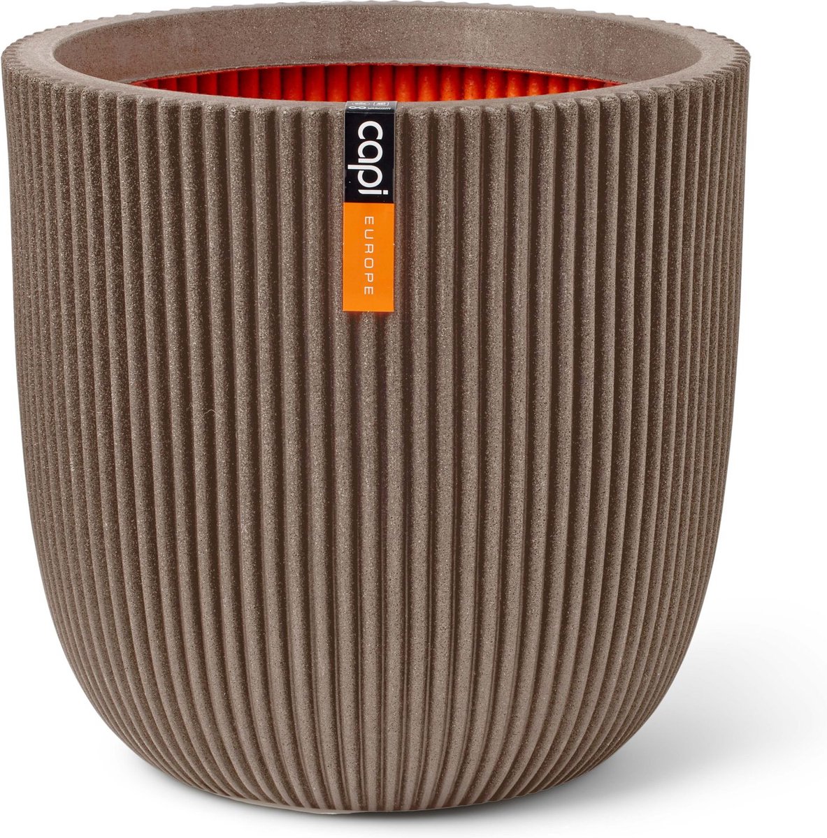 Capi Europe Flower Pot bowl Groove NL - 43x41 - Warm taupe