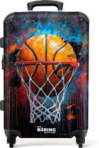 NoBoringSuitcases.com® - Grande valise Basket-ball entouré de graffitis - Bagage - Valise de voyage - Valise chariot - Valises 67cm