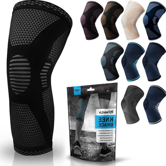 POWERLIX kniebrace voor vrouwen/mannen, compressie kniebandage voor meniscusscheur, artritis, Linddert kniepijn, ACL, hardlopen, gewichtheffen, basketbal, volleybal, sport, Zwart XXL POWERLIX kniebrace voor vrouwen/mannen, compressie kniebandage voor meniscusscheur, artritis, Linddert kniepijn, ACL, hardlopen, gewichtheffen, basketbal, volleybal, sport, Zwart XXL