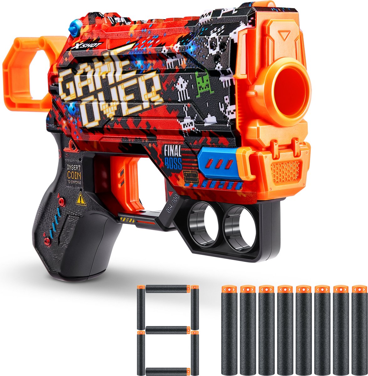 Zuru X-Shot Skins Menace Met 8 Darts