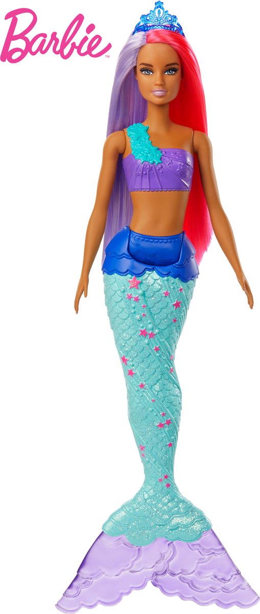 Barbie Dreamtopia Zeemeermin Roze en Paarse haren van Barbie — afbeelding 4
