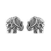 Lucardi Dames Oorbellen olifant Bali - Oorbellen - Cadeau voor vrouwen - Echt Zilver - Zilverkleurig