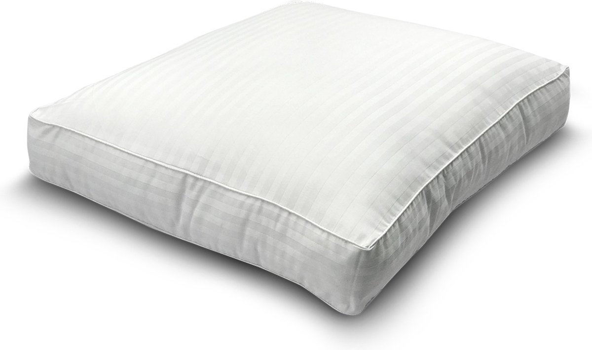 Katoenen Kussen Wit met Satijnstreep - Zydante Swisstech - 50x60x10