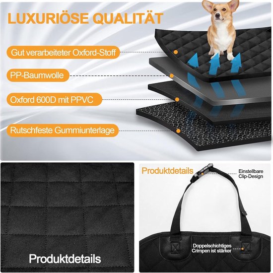 Auto Voorzitting Cover voor Honden - Duurzame Seat Cover - Waterdichte Auto Cover voor Hond - Vrachtwagen SUV van $ — afbeelding 4