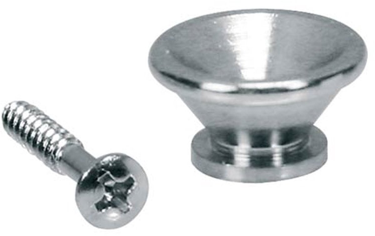 Boston EP-PP-C Strapbuttons - Metalen V-vorm, 17mm, Chroom (2-pack)