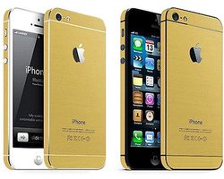 Peachy Bumper stickers Goud geschikt voor iPhone 5 5s SE 2016 Decor Gold Skin