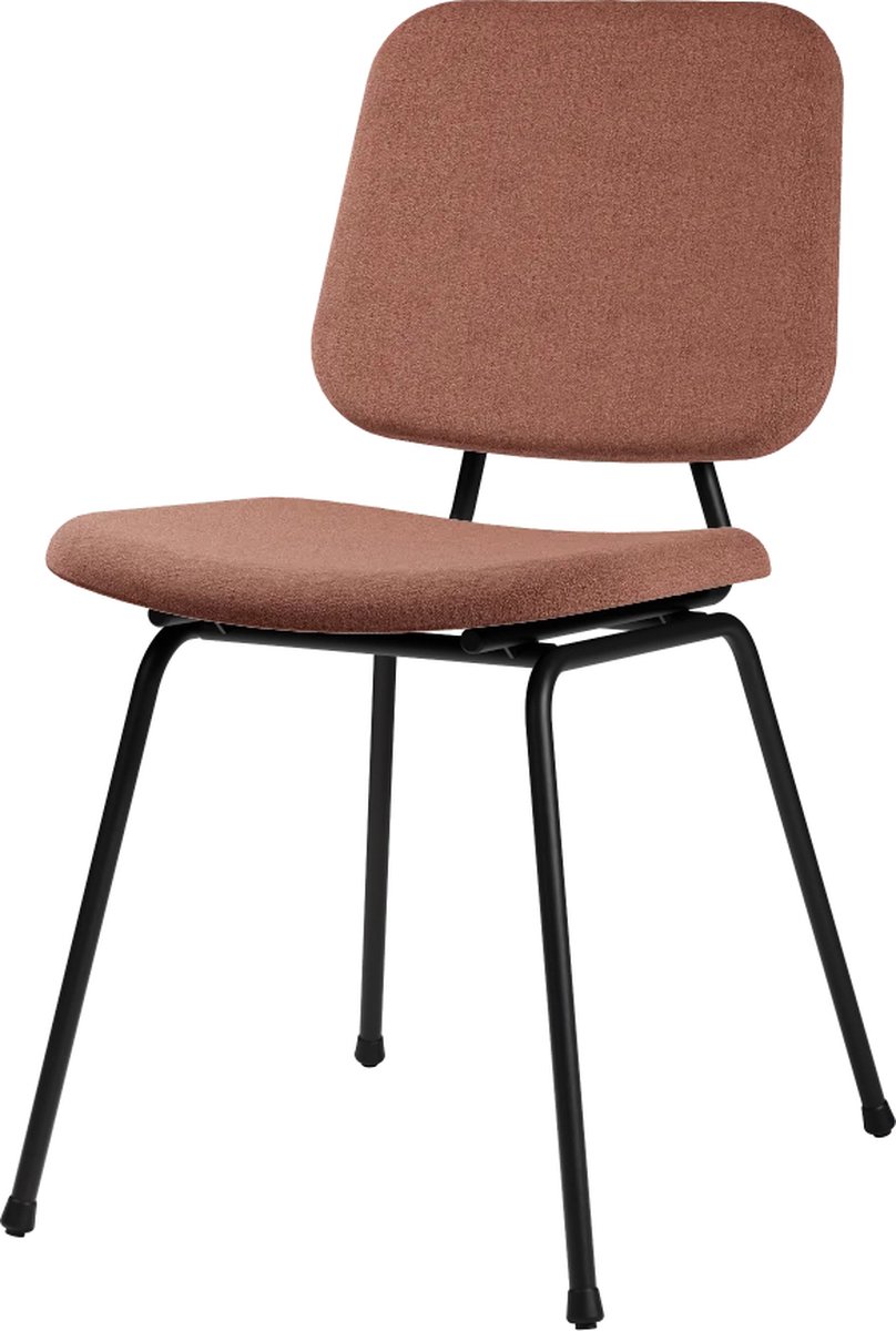 Design In Box - Eetkamerstoel - Eetstoel - Zwart/Rood - Metalen Poten