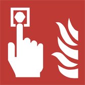 15 Stickers van 5 cm | Brandmelder sticker, ISO 7010, F005