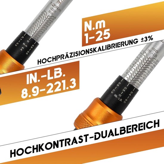 Hairich Drehmomentschlüssel 1/2 Zoll, 40-210 Nm für Auto & Motorrad