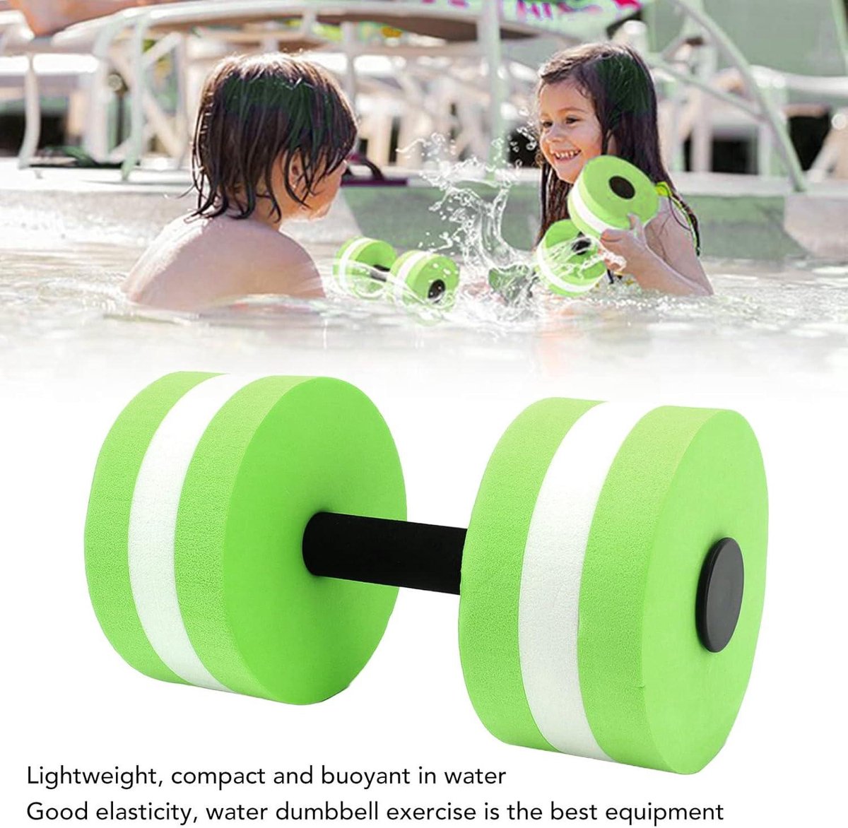 Haltères D'Aquagym - 2 Disques En EVA Pour Exercices En Piscine - Résistance à L'Eau, Améliore La Natation