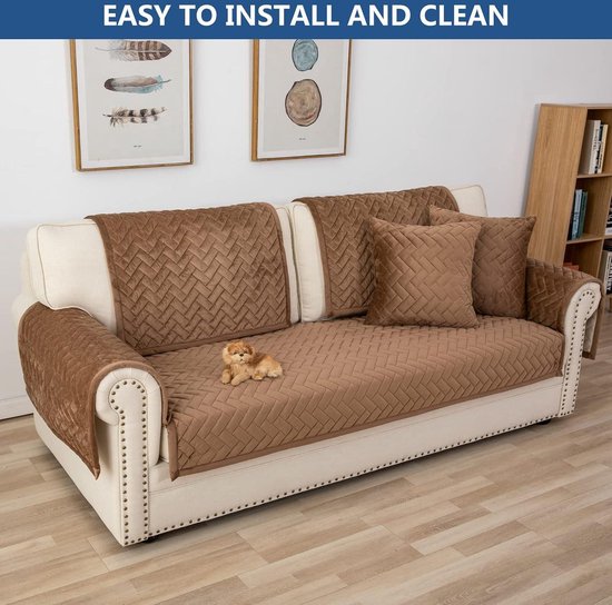 Ejoyous Bankhoes 3 2-zits, L-vormige bankhoes van polyester voor hoekbank, L-vormige universele wasbare bankhoes voor woonkamer slaapkamer (koffiebruin Ejoyous Bankhoes 3 2-zits, L-vormige bankhoes van polyester voor hoekbank, L-vormige universele wasbare bankhoes voor woonkamer slaapkamer (koffiebruin