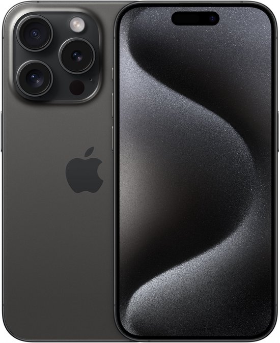Apple iPhone 15 Pro 128GB Zwart Titanium, 6,1″ Super Retina XDR, A17 Pro-chip, Pro-camera, waterbestendig