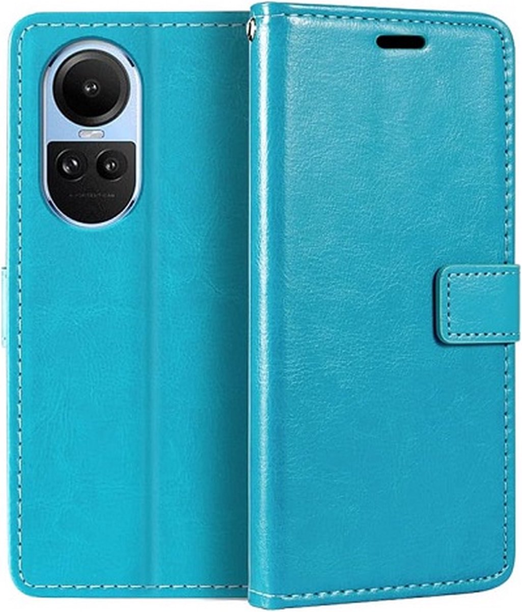 Oppo Reno 10 Hoesje Met Pasjeshouder Bookcase Turquoise