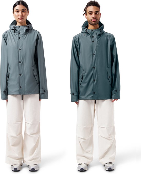 Regenjas - MAIUM Original Short Blue Grey - Maat