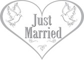 Plaque de porte Just Married 45cm