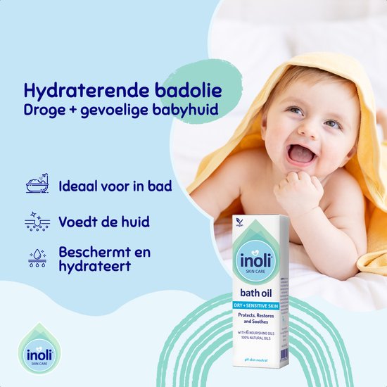 Inoli Skincare - Inoli Badolie voor Droge en Gevoelige Huid 100ml - Babybenodigdheden van Inoli — afbeelding 2