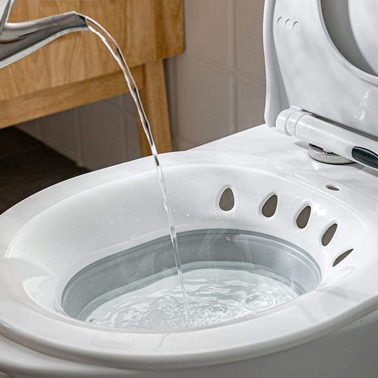 Opvouwbaar zitbad voor toilet - Verlichting van toiletaambeien en postpartale wonden — afbeelding 2