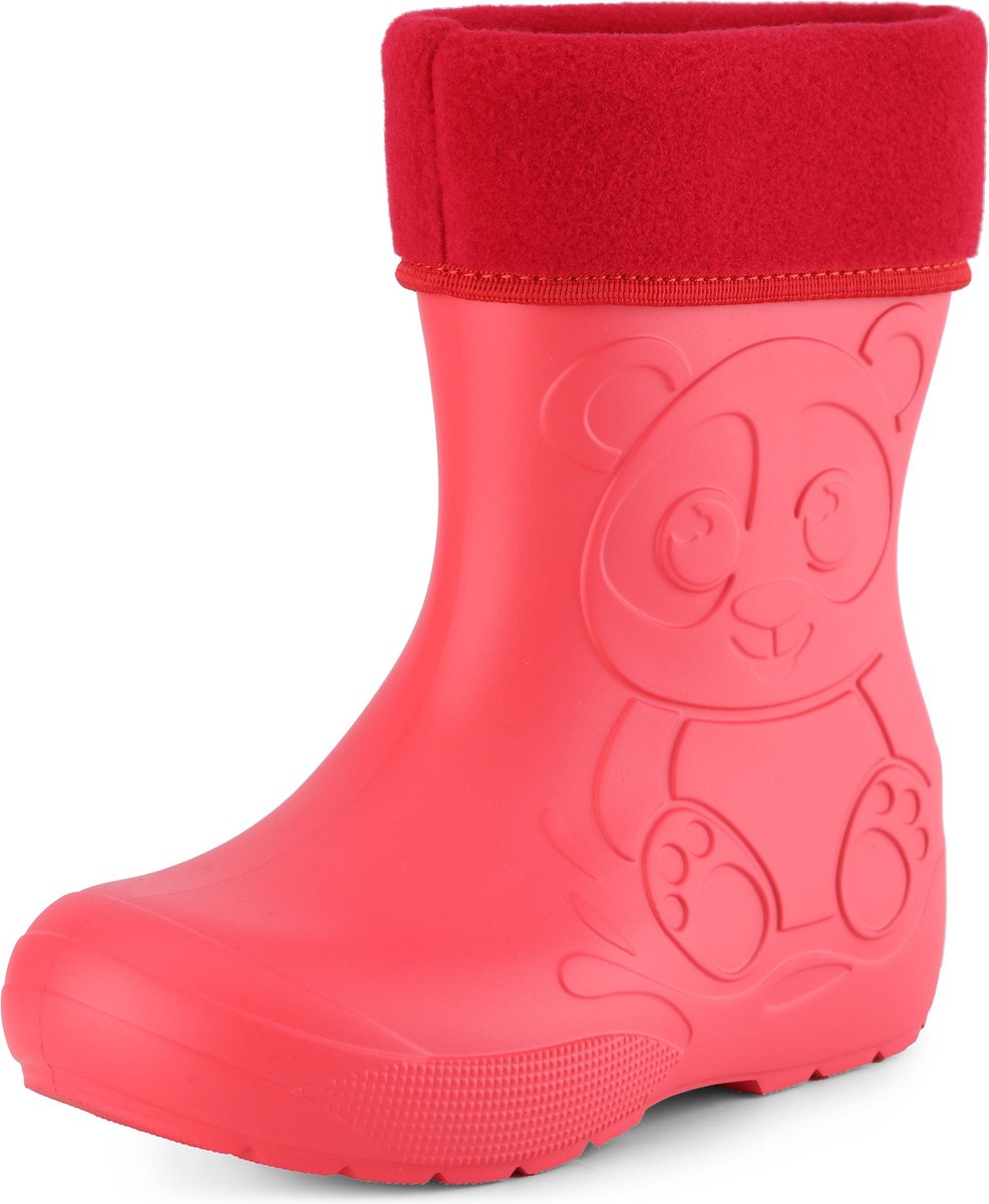 Ladeheid Kinder Regenlaarzen - Thermo Rubberlaarzen Vederlicht - EVA - LA-CA-PandaWinter - Koraal - 28/29