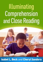 Livre 'Illuminating Comprehension and Close Reading' avec des enfants qui lisent et écrivent.