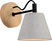 Lucide POSSIO - Wandlamp - 1xE14 - Grijs - Japandi