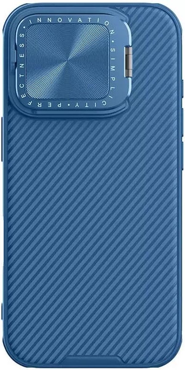 Nillkin CamShield Prop Magnetic - Hoesje Geschikt voor Apple iPhone 16 Pro - Compatibel met MagSafe - Back Cover met Camera Bescherming / Standaard - Blauw