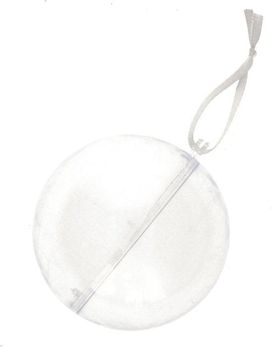 Gerimport Boules de Noël DIY - 18x pcs - D8 cm - Boules de Noël DIY Hobby - Transparent